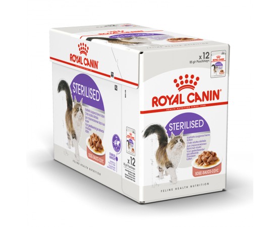 Royal Canin Feline Health Nutrition Sterilised Gravy 4 x 12 x 85 g