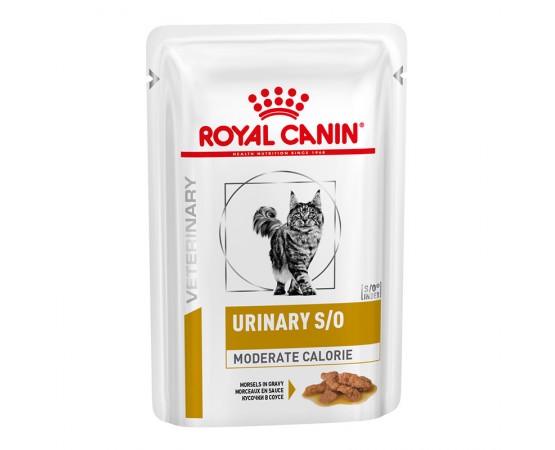 Royal Canin VHN Cat Urinary S/O Moderate Calorie Häppchen in Sauce 4 x 12 x 85 g