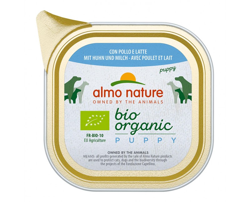 Almo Nature Bio Organic Puppy mit Huhn und Milch 32 x 100 g