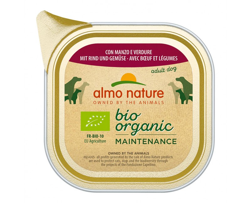 Almo Nature Bio Organic Maintenance mit Rind & Gemüse 32 x 100 g