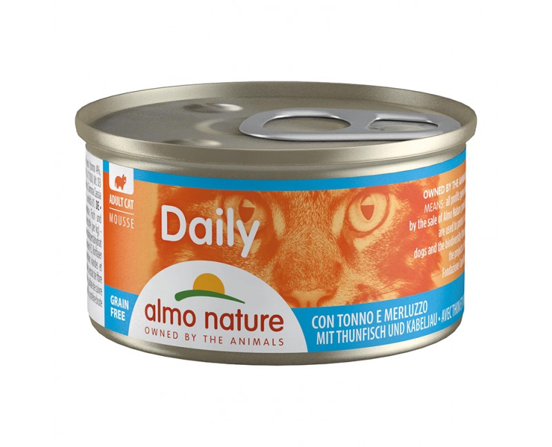 Almo Nature Daily Menu Mousse - Dose Thunfisch & Kabeljau 24 x 85 g