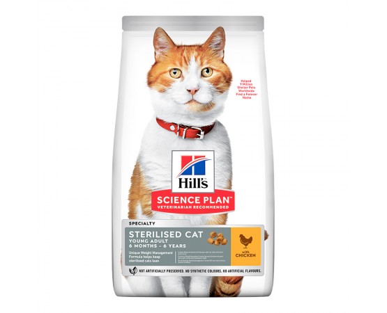 Hill's Science Plan Cat Young Adult Sterilised Trockenfutter Huhn