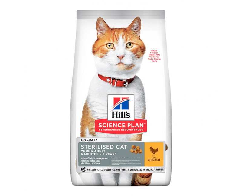 Hill's Science Plan Cat Young Adult Sterilised Trockenfutter Huhn