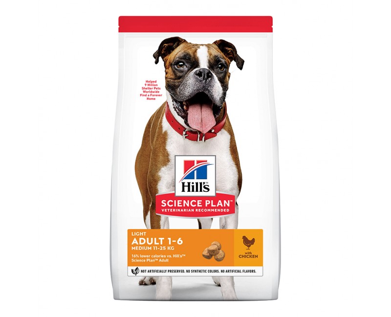 Hill's Science Plan Dog Adult Light Medium Trockenfutter Huhn