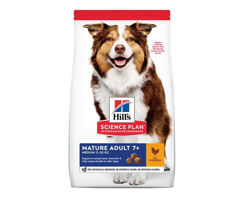 Hill's Science Plan Dog Mature Adult Medium Trockenfutter Huhn