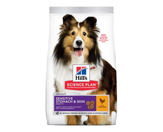 Hill's Science Plan Dog Adult Sensitive Stomach & Skin Medium Trockenfutter Huhn