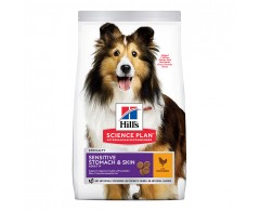 Hill's Science Plan Dog Adult Sensitive Stomach & Skin Medium Trockenfutter Huhn