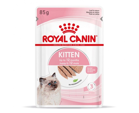 Royal Canin Feline Health Nutrition Kitten Mousse 4 x 12 x 85 g