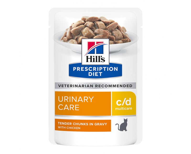 Hill's Prescription Diet Feline c/d Multicare zarte Stücke mit Huhn in Sauce 12 x 85 g