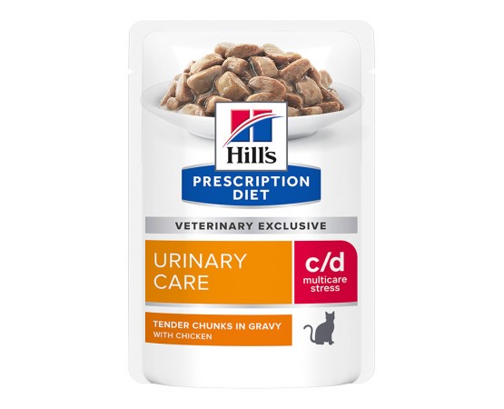 Hill's Prescription Diet Feline c/d Multicare Stress mit Huhn 4 x 12 x 85 g