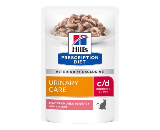 Hill's Prescription Diet Feline c/d Multicare Stress mit Lachs 4 x 12 x 85 g
