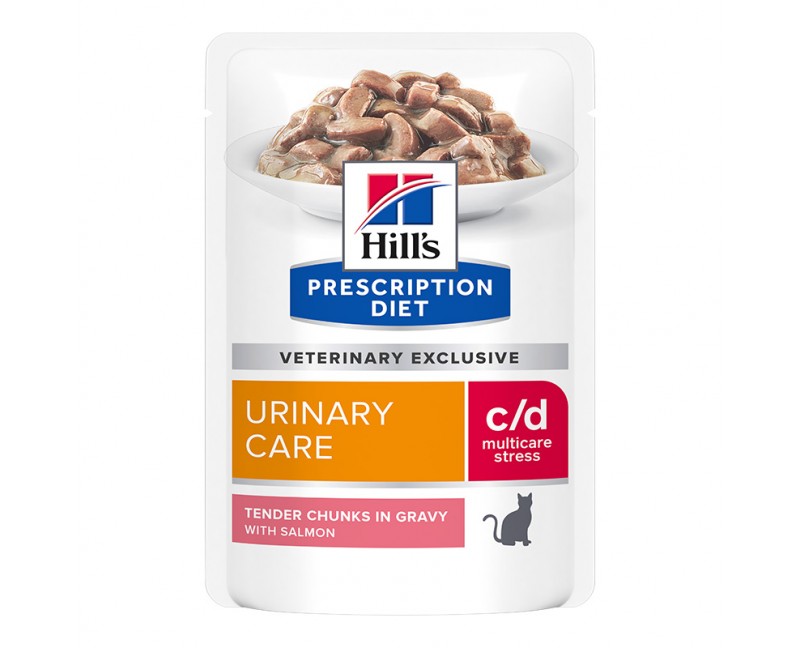 Hill's Prescription Diet Feline c/d Multicare Stress mit Lachs 12 x 85 g