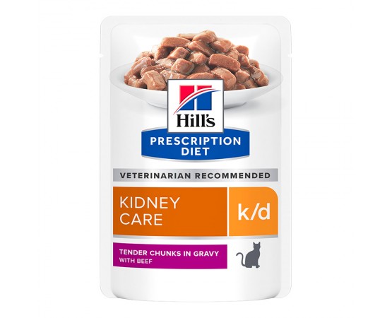 Hill's Prescription Diet Feline k/d mit Rind 4 x 12 x 85 g
