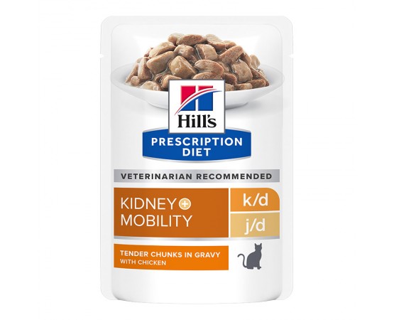 Hill's Prescription Diet Feline k/d+Mobility mit Huhn 4 x 12 x 85 g