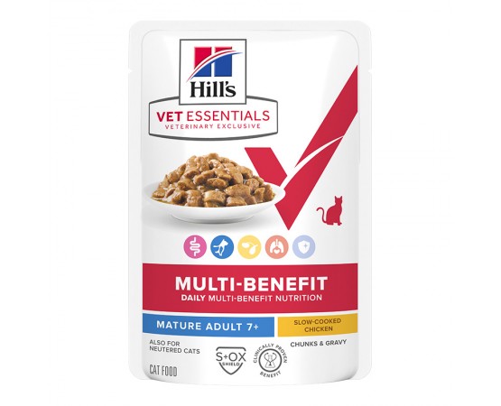 Hill's VetEssentials Feline MULTI-BENEFIT Mature Adult 7+ mit Huhn 12 x 85 g