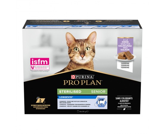 Purina ProPlan Cat Sterilised Senior 7+ mit Truthahn 10 x 75 g