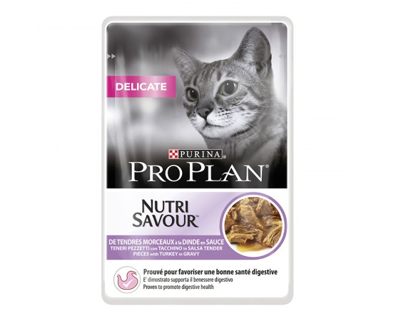 Purina ProPlan Cat Delicate Nutrisavour mit Truthahn 24 x 85 g