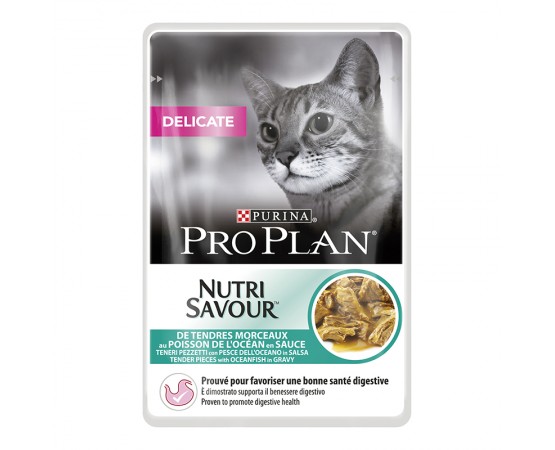 Purina ProPlan Cat Delicate Nutrisavour mit Hochseefisch 10 x 85 g