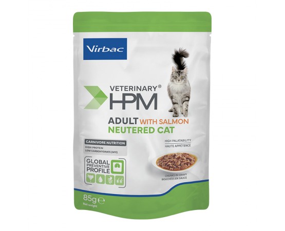 Virbac Veterinary HPM Cat Adult Neutered with Salmon wet