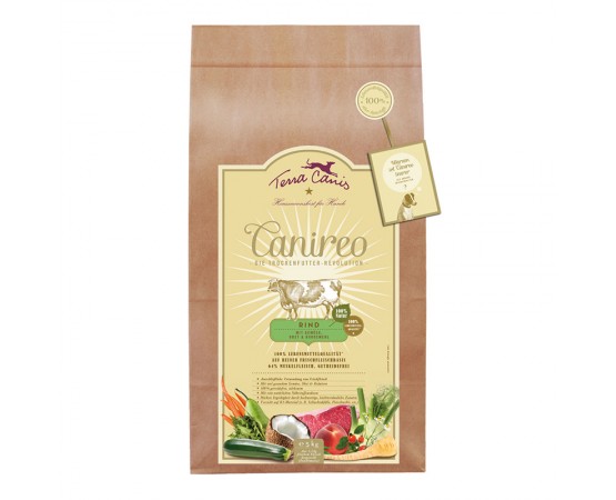 Terra canis Canireo getreidefrei -Rind (mit gesundem Gemüse, Obst & Kräutern)
