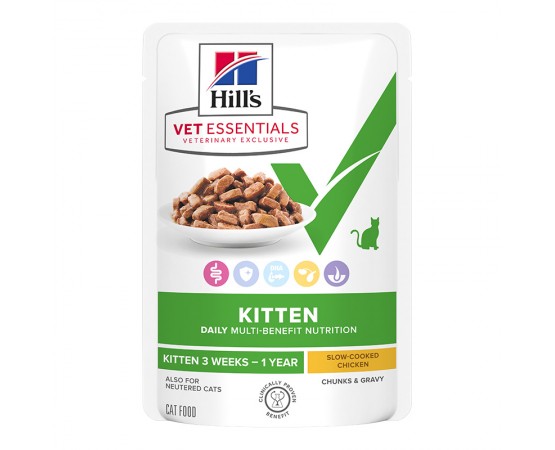 Hill's VetEssentials Feline MULTI-BENEFIT Kitten mit Huhn 12 x 85 g