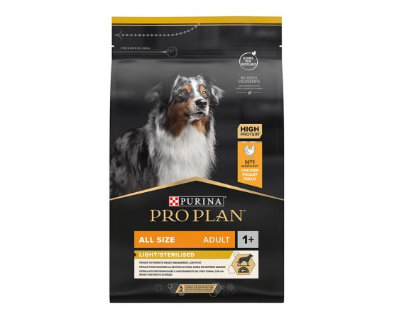 Purina ProPlan All Sizes Adult Light/Sterilised mit Huhn