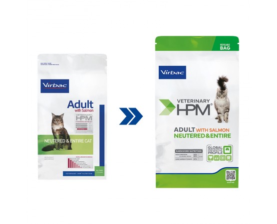 Virbac Veterinary HPM Cat Adult Salmon Neutered & Entire